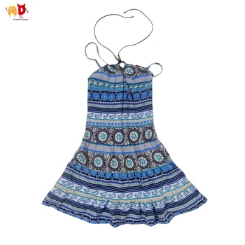 

Bohemian Hawaii style sales teen Girls Slit Dress Beach Casual Vacation Dress Teenager summer Children's Clothes 8 -16 years