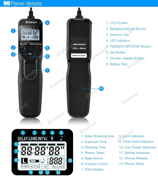 Снимать RS 60E3 таймер для селфи пульт дистанционного управления Управление с
