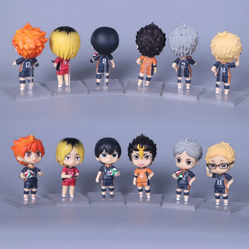6 шт./компл. Аниме Haikyuu волейбол Хината Syouyou кагеяма tobio Рисунок ПВХ 10 см японского