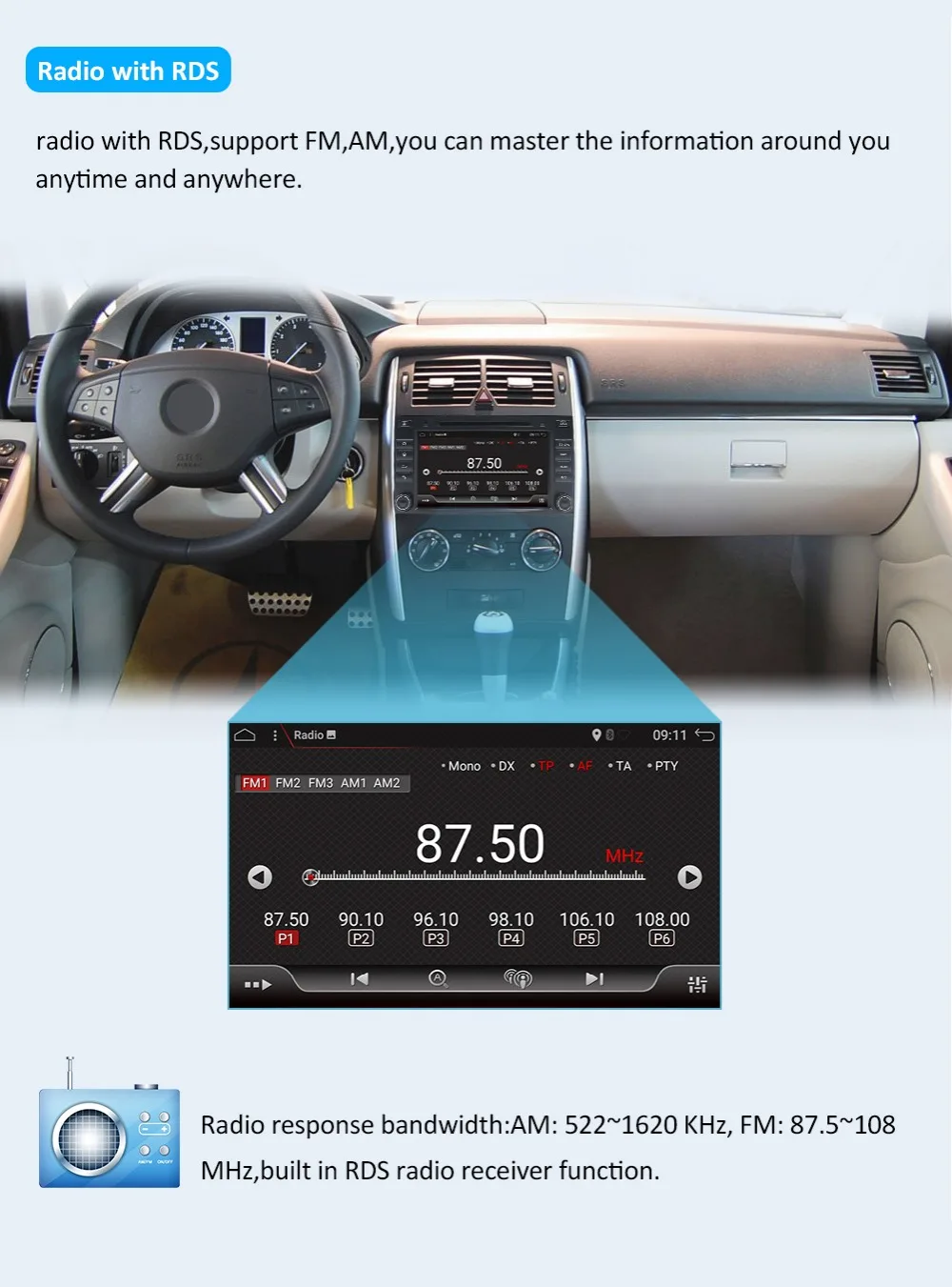 Discount Android 9.0 Car DVD Player for Mercedes Benz B200 A B Class W169 W245 Viano Vito W639 Sprinter W906 Radio Multimedia GPS Navii 12