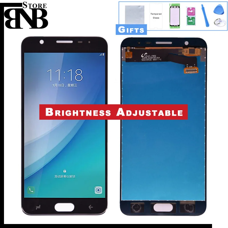 Skup G611 LCD do samsunga Galaxy J7 Prime 2 2018 G611 wyświetlacz LCD Digitizer wymiana montaż ekranu dotykowego część dla G611 G611FF DS