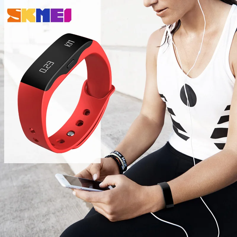 

SKMEI Smart Digital Wristwatches OLED Display Women Fitness Sleep Tracker Watch Support Bluetooth4.0 Android  IOS7.0 Smartwatch