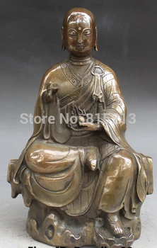 

bi001240 10" Chinese Bronze Tang Seng San Zang Ksitigarbha Boddhisattva Buddha Statue