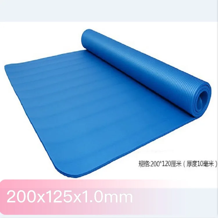 

200*125*1.0cm thick Couple environment, green, tasteless, thickened, widened, NBR genuine yoga mat exercise fitness floor mats