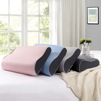 

Hnos massage detachable therapeutic solid pillow memory foam orthopeadic latex slow rebound vertebrae health care pillow