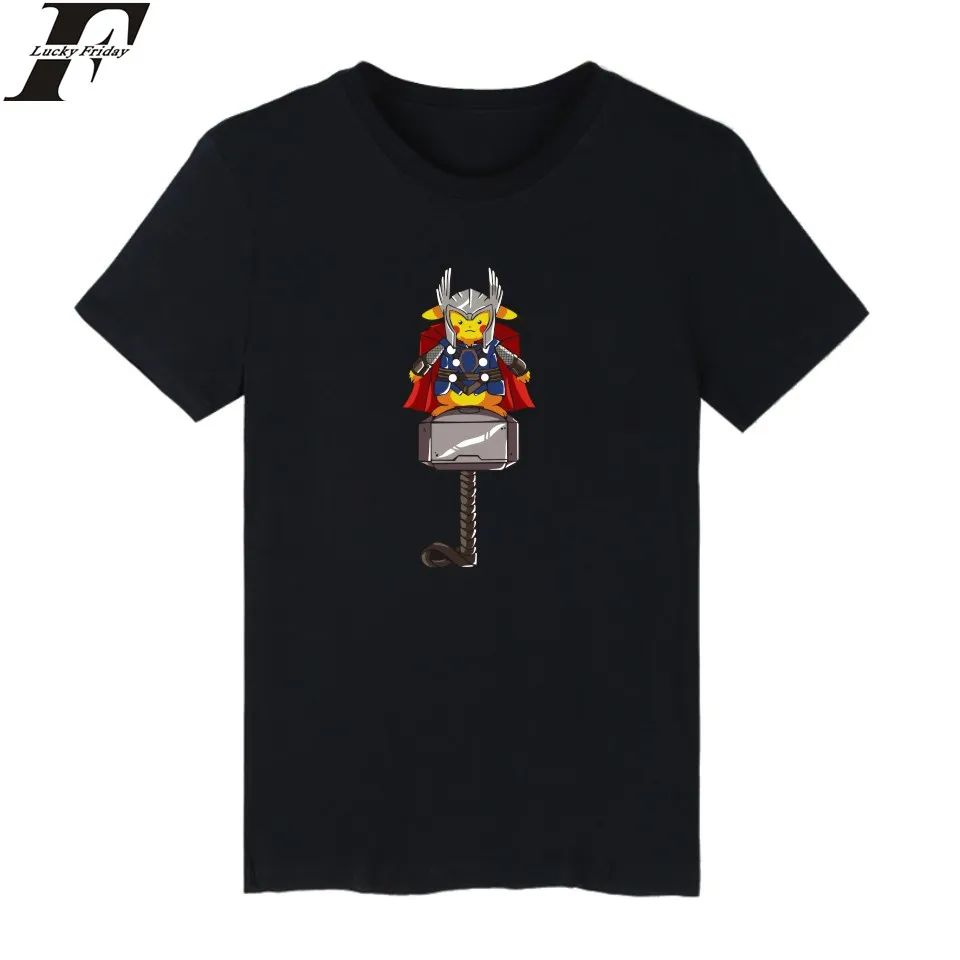 

LUCKYFRIDAYF Anime Pocket Monster Pikachu T-shirt Men Funny Short Sleeve TShirt and Pokemon Go Kids T Shirt Boy Brand Tee Shirts