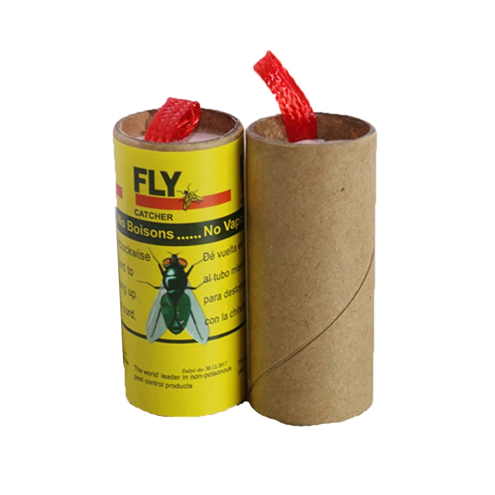 

4 Rolls Mosquito Killer Sticky Fly Paper Eliminate Flies Insect Bug Glue Paper Insect Killer Pest Control Useful Tapes Drop Ship