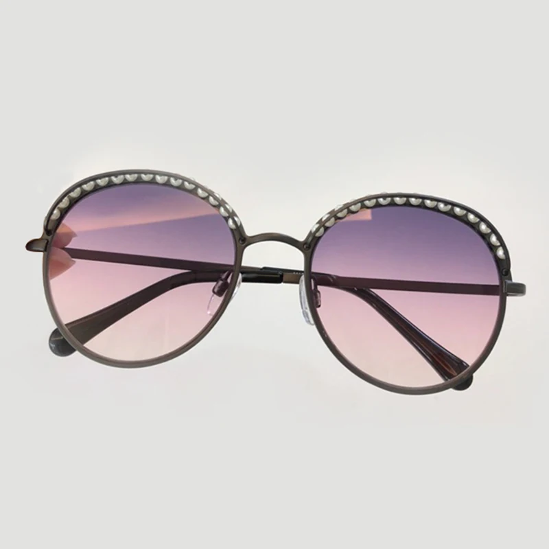 Oval Sunglasses for Women Brand Designer High Quality Alloy mix Pearl