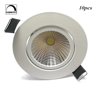 

10pcs Super Bright Dimmable Led downlight light COB Ceiling Spot Light 5w 7w 9W 12w ceiling recessed Lights Indoor Lighting