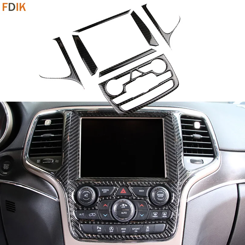 Sport Interior Carbon Fiber Dashboard GPS Navigation Panel Cover