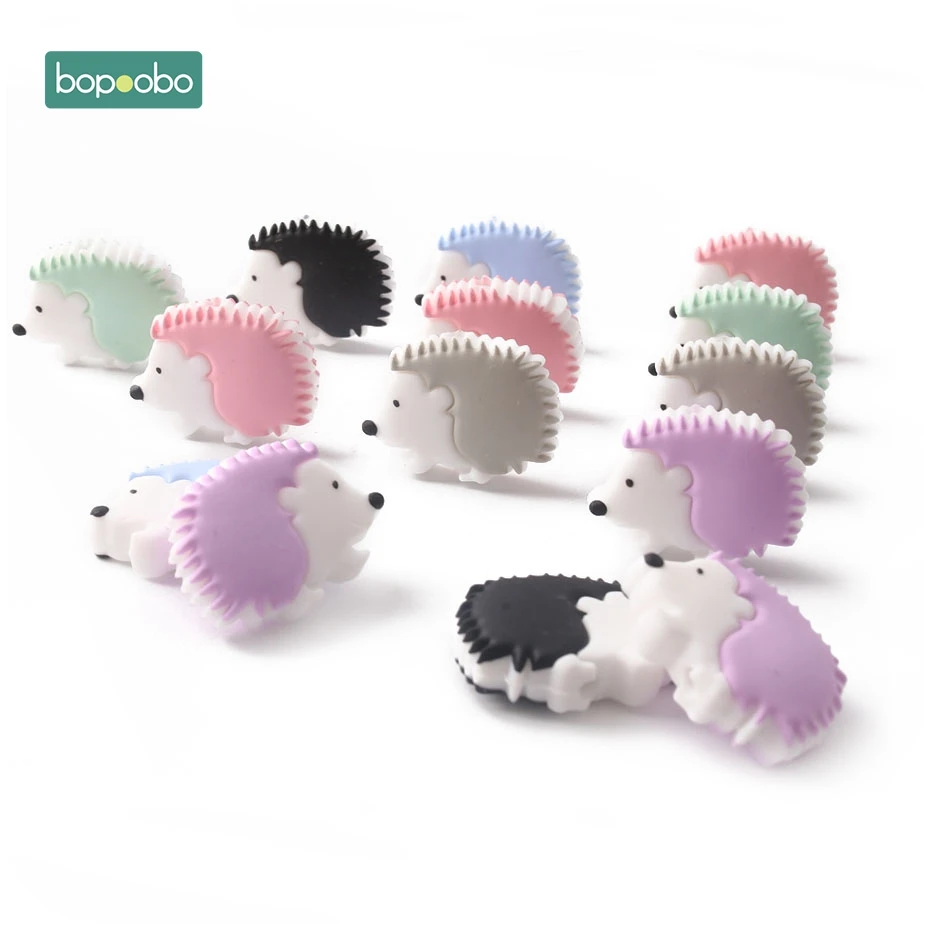 Bopobo 3 шт. мини Силиконовый Ежик прорезыватель, силиконовый Прорезыватель для зубов, подвеска, силиконовый дикобраз, подарки для кормления, детский Прорезыватель - Цвет: Random Hedgehog