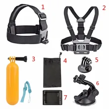 AKASO 7 в 1 действие Камера аксессуары для Sjcam SJ4000 SJ5000 SJ6000 SJ7000 AKASO EK7000 5000 eken H9 H9R