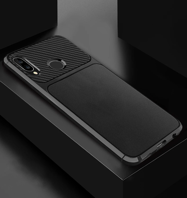 Case For Huawei P20 Lite TPU Carbon Fiber Full Soft Protective Pro Nova 3E Honor 10 Cover Luxury Armor Phone Cases |