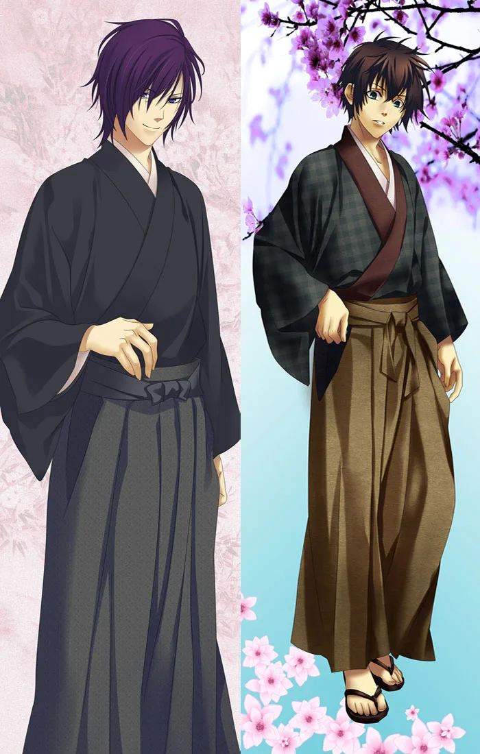 Аниме Hakuouki Hijikata Toshizo& Okita Souji& Saitou Hajime& Kazama Chikage Подушка «Dakimakura» чехол обнимающая наволочка - Цвет: 3