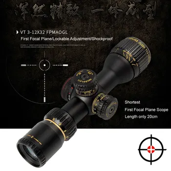 preço Sniper Vt 3-12x32 Compact Primeiro Plano Focal óptica Rifle Escopos Iluminado Retículo Com Wever Integrado Montagens