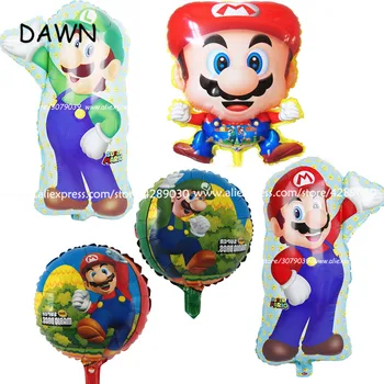 

New Super Mario Brothers Helium balloon Video Gamer Baby Shower Birthday Party Decoration Supplies Mario balloons