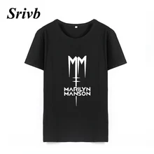 Srivb Мэрилин Мэнсон музыка панк рок, tumblr Женская футболка женская летняя кавайная модная футболка Женская свободная графическая женская футболка