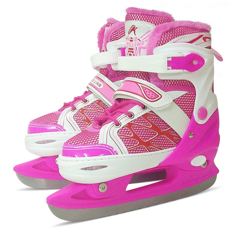 الكبار الطفل قابل للتعديل الجليد تزلج الخدع أحذية الجليد شفرة الجليد المهنية زهرة سكين الجليد هوكي سكين الحقيقي الجليد Skateing ID10