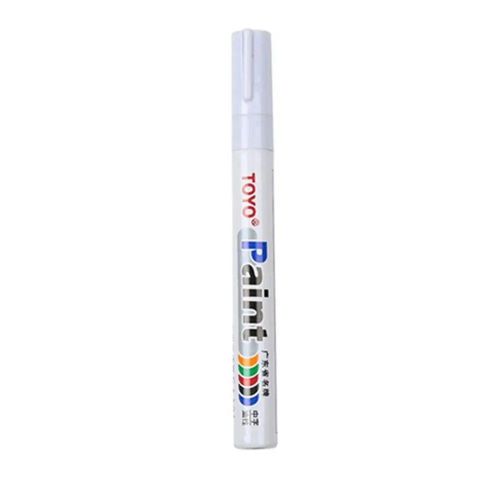 Автомобильный маркер для краски, ручки для автомобильных колес, масляный реставрационный карандаш для авто краски ing Mark Pen, автостайлинг, автоматическая ручка для покраски - Цвет: White