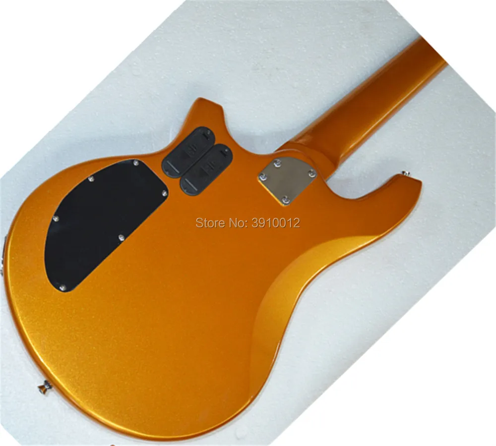 Wholesale High Quality 5 Strings Music Man Bongo Gold color Bass Guitar  free shipping 
