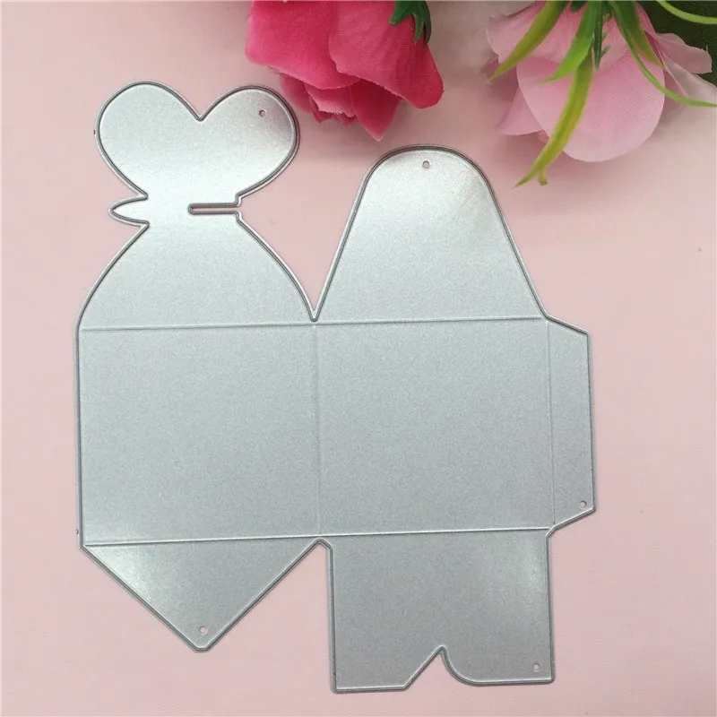Encantadora caja de la boda Plantillas de troqueles de corte de metal para DIY Scrapbooking