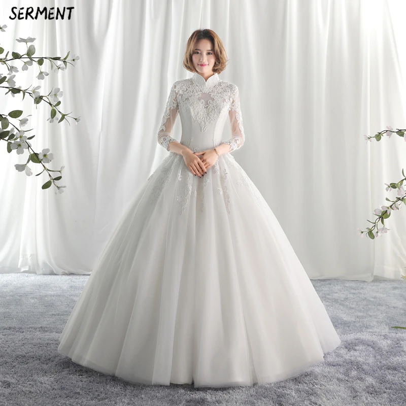 

Main Wedding Dress 2019 New Bride Champagne Color Shoulder Summer Simple Long Tail French Light Sen Female