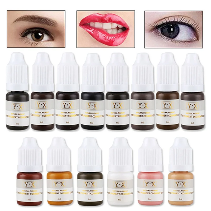 

22 Color Semi Permanent Makeup Eyebrow Inks Lips Eye Line Tattoo Color Microblading Pigment Eyebrow Tattoo Color Inks