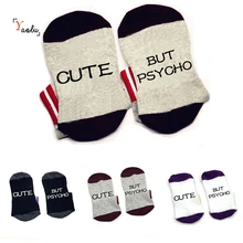 Милые носки but Psycho; хлопковые носки унисекс; тапочки; носки до щиколотки; забавные носки