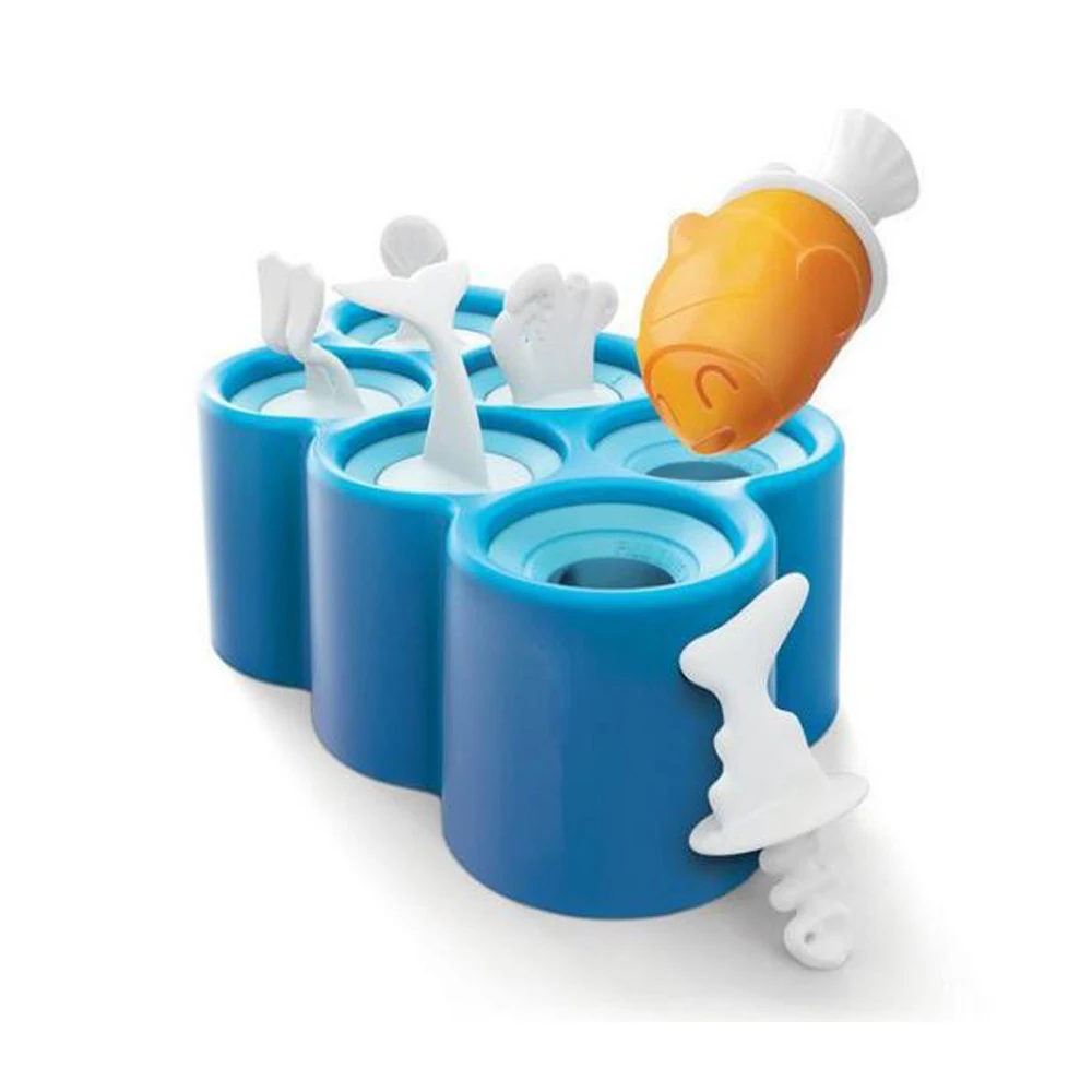 

Icecube maker mold Cream Mold Creative Ugly Fish Shaped Silicone Ice Mold With Sticks Cute Cartoon Popsicle Molds Holder