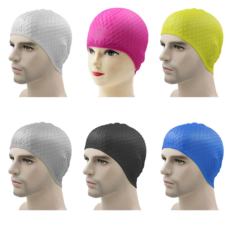 Buy 1 Piece Unisex Elastic Silicone Swimming Caps for
