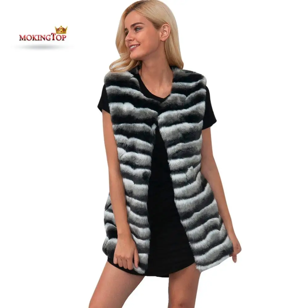 New Lady Faux Fur Sleeveless Vest Waistcoat Gilet Wrap Shrug Jacket Coat Outwear