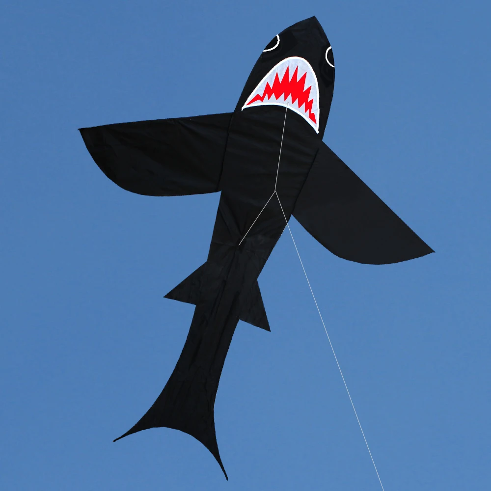 

69 * 69 Inch Single Line Shark Kite for Kids and Adults Outdoor Beach Flying Kite with String and Handle