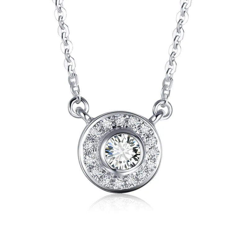 ZOCAI кольцо, серьги, ожерелье, настоящее сертифицированное всего 0,39 CT 18 K розовое/белое золото(AU750) свадебные драгоценности