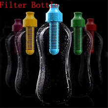 500ML Outdoor Activated Carbon Filter Water Bottle Sport Shaker Bike Bottles Drink Cup Cycling Mugs 2016 Hot Sale