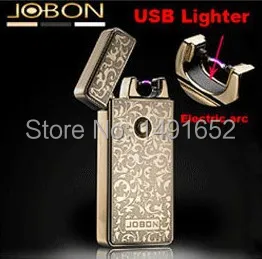 

2014 New arrival ZB windproof ultra-thin metal electric arc pulse usb lighters Rechargeable Flameless electronic lighters