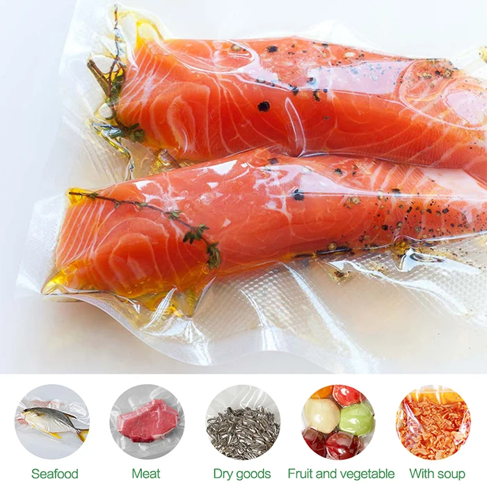 LAIMENG 4 рулона/партия пакеты для хранения продуктов в рулонах, вакуумные пакеты для вакуумного упаковщика, пакеты для хранения для Sous Vide 15+ 20+ 28 см* 500 см R248