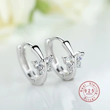 Новые модные 925 пробы серебряные классические австрийские серьги с камнем-кристаллом, свадебные украшения