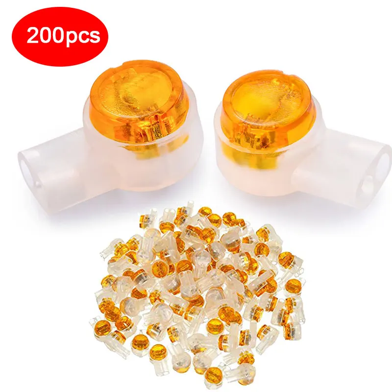 

Ingelon 200pcs Rj45 Connector Crimp Connection Terminals K1 Connector Waterproof Wiring Ethernet Cable Telephone Cord Terminals