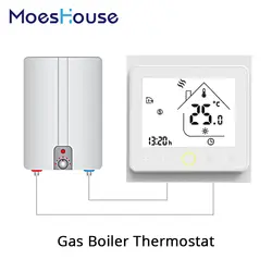 Термостат температура контроллер ЖК дисплей сенсорный экран подсветка для воды/газовый котел 3A Еженедельный программируемый