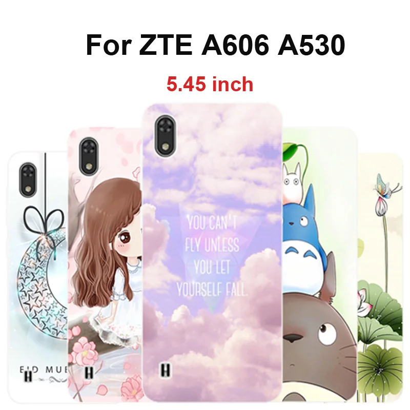Soft Silicon For ZTE A606 A530 Phone Case Painted Cartoon Clear back shell 5.45'' protective cases | Мобильные телефоны и