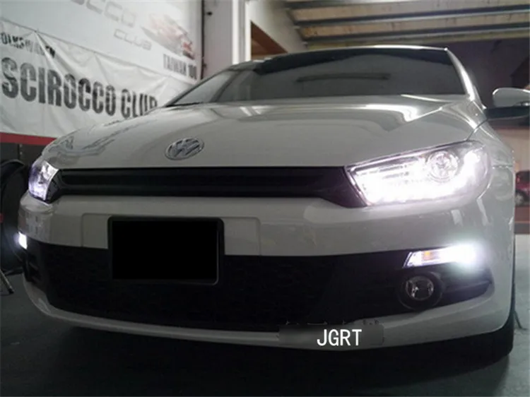 Автомобиль Стиль светодиодный фары для VW Scirocco 2011-2015 для Scirocco фара светодиодный DRL Объектив Двойной Луч H7 Ксеноновые bi Xenon объектива