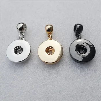 

Whoolesale 30pcs/lot 3colors Diy Interchangeable Snap Button Findings Metal Button Charms Pendants Fit 18mm Snap Jewelry