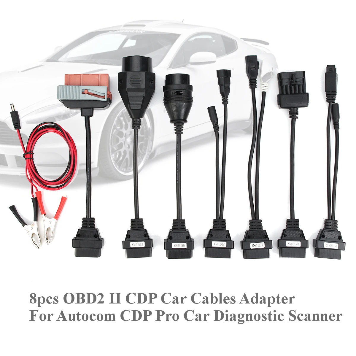 8PCS OBD2 II CDP Car Cables Adapter for Autocom CDP Pro Car Diagnostic Scanner