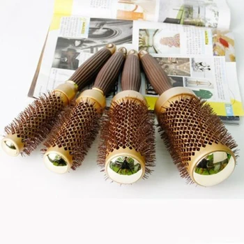 

4 Sizes Optional Professional Hair Brush Salon Comb Round Brush Iron Radial Comb Curly Hair Comb Salon Styling Tools