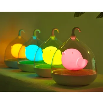 

Micro Landscape Night Lamp Cute Bird Light For Bedroom Baby Sleep Dimmer Touch Sensor Home Atmosphere USB LED Light