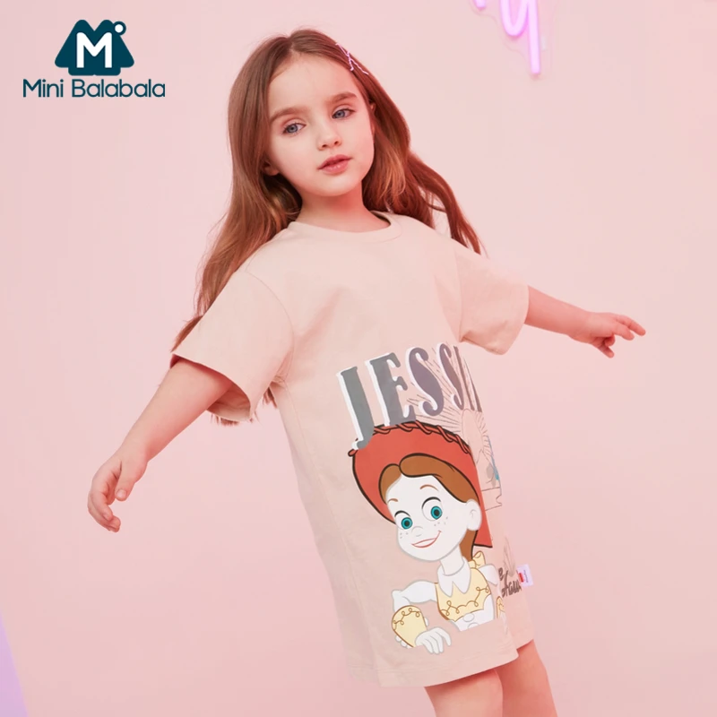 Детская Хлопковая футболка с коротким рукавом Mini balabalaBaby детская длинная круглым