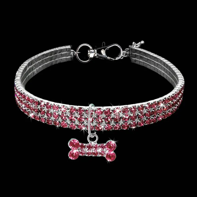 Goede Hond Sieraden Strass Ketting Dierbenodigdheden Hond amp; Kat Accessoires Kraag Ketting Puppy Kleine Honden Kat Bling Bone Hangers
