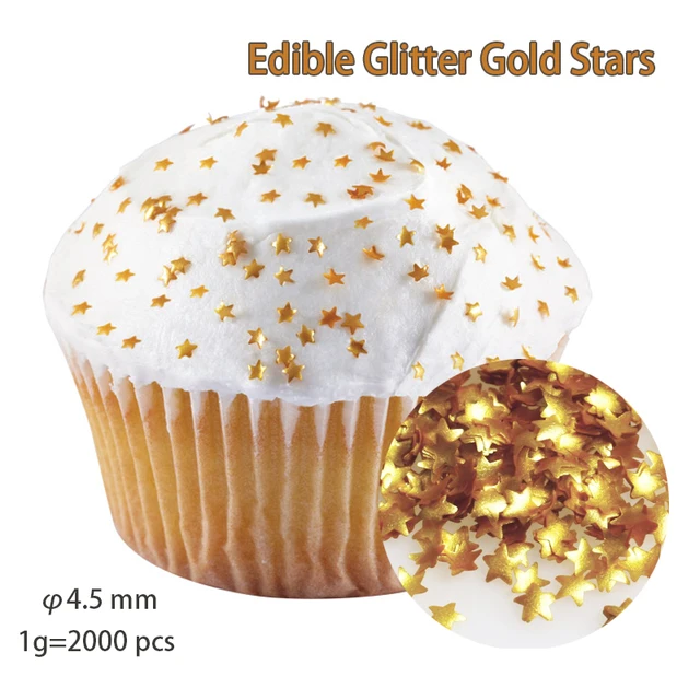 Glitter Gold Stars Edible Sprinkles,1g(2000pcs),pretty Shinny Glitter,ideal  Use For Cake Icing Sprinkles Decoration - Cake Tools - AliExpress