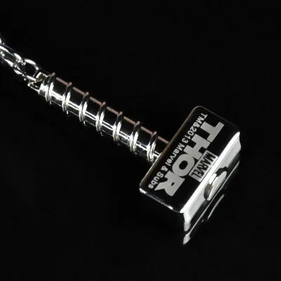 thor hammer 6 Бесконечность войны Мстители 3 Марвел Тор молот Мьёльнир брелок игрушки серебро Металл Тор Odinson молоток брелок для ключей детские игрушки - Цвет: thor hammer 6