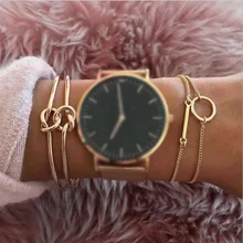 Rinhoo Women's Opening Bracelet Sets Bohemian Punk Simple Double Knot Metal Bracelet Chain Bracelet Retro Jewelry Accessories Rinhoo Women's Opening Bracelet Sets Bohemian Punk Simple Double Knot Metal Bracelet Chain Bracelet Retro Jewelry Accessories